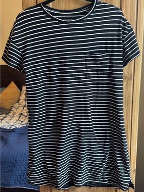 Universal Thread - 100% Cotton Black and White Striped Women's Tee Dress Size M